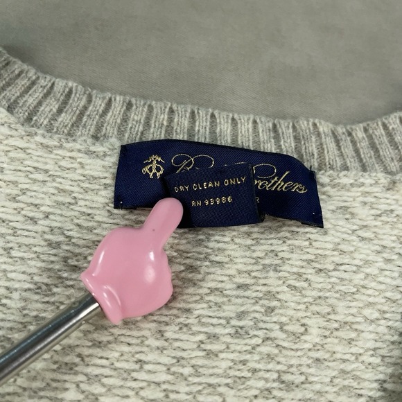 Brooks Brothers Men's XL 100% Camel Hair Sweater Vest Knit Preppy Oatmeal - Picture 5 of 8